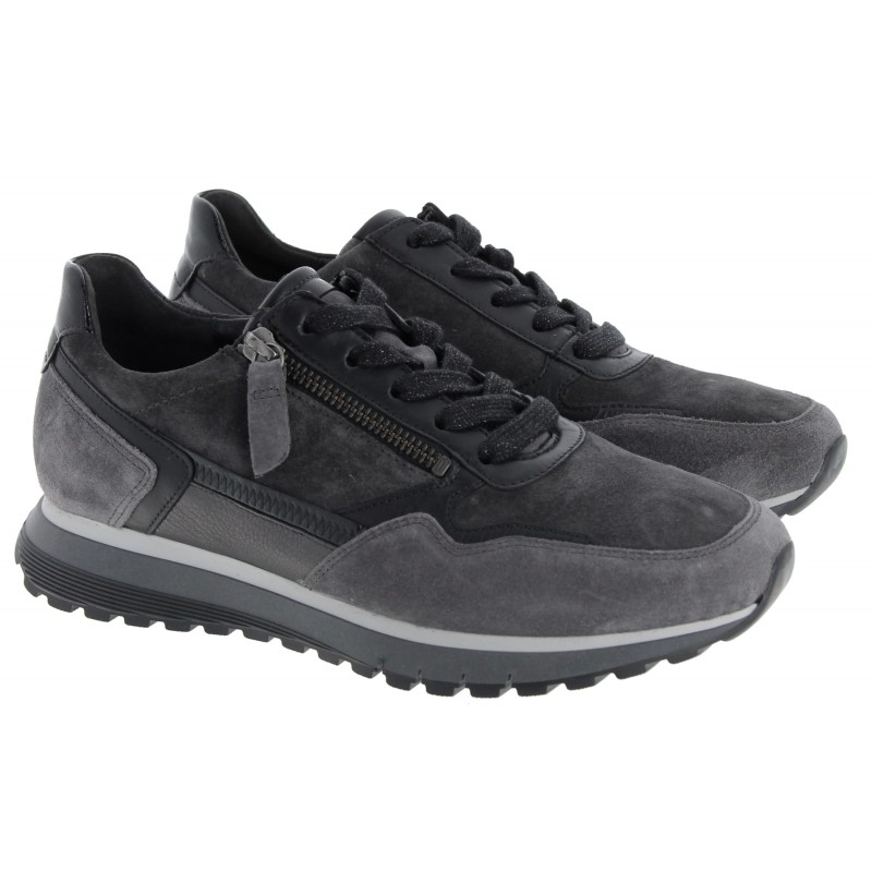 Grey cheap suede trainers